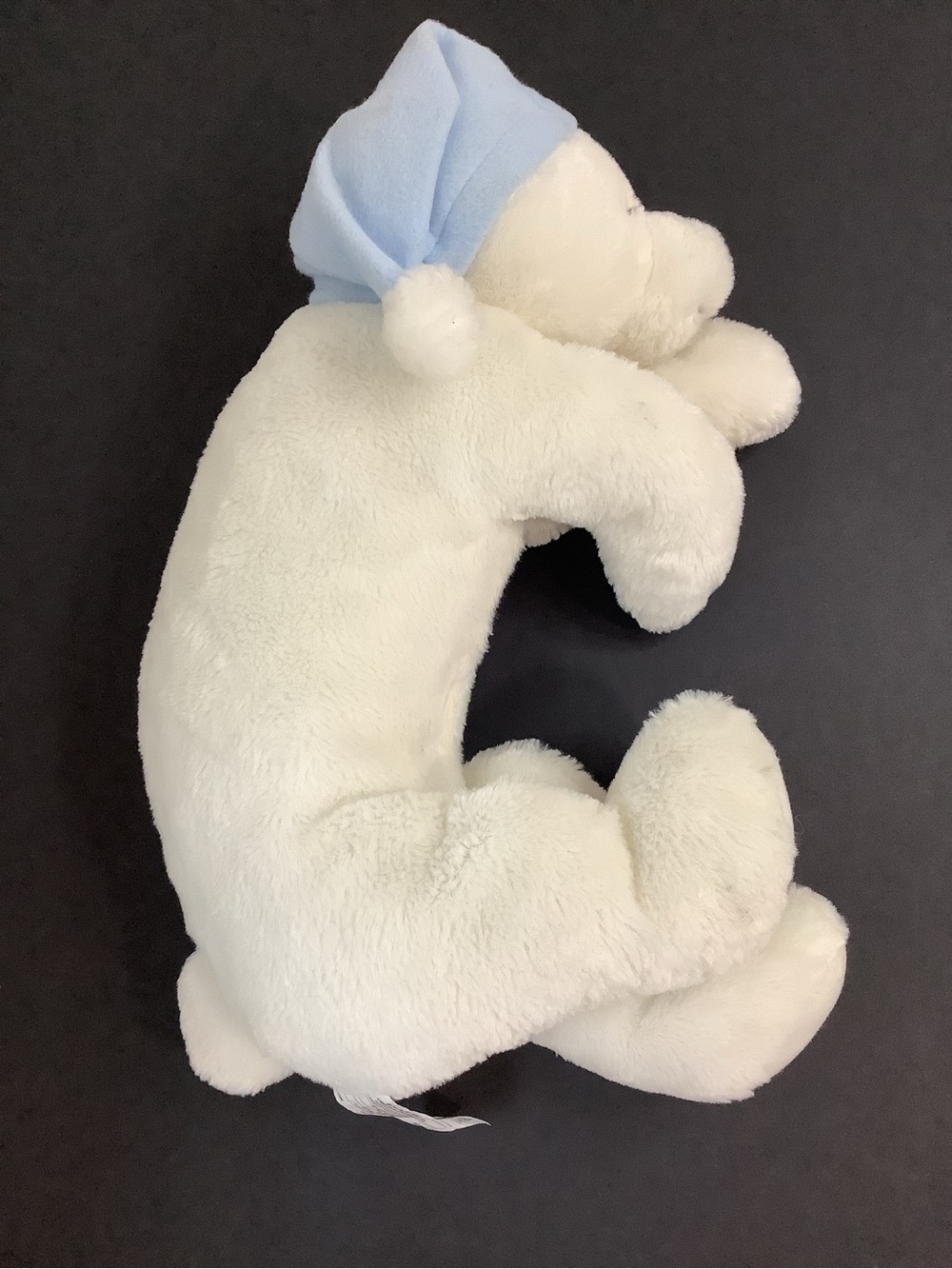 Vintage HTF Avon White Plush Sleeping Bear Secret Belly Pouch w/ Pillow insert